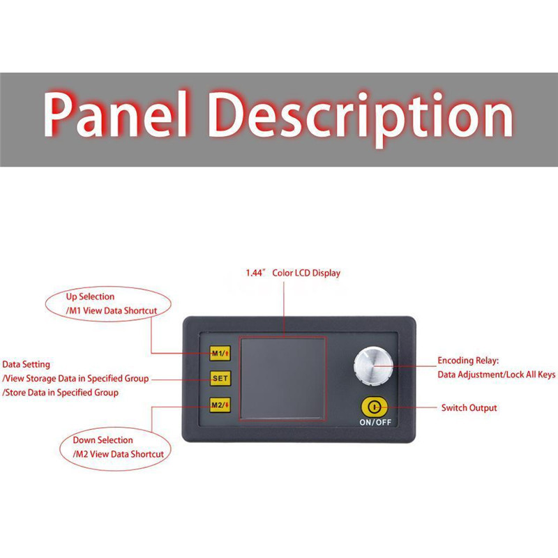 DP50V5A Digital LCD Programs Step-down Regulated Power Supply Module-