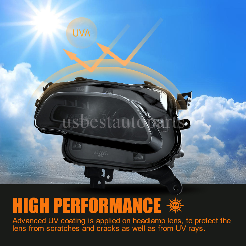 Front Bumper Halogen Headlight Head Lamp Left&Right For Jeep Cherokee 2014-2018