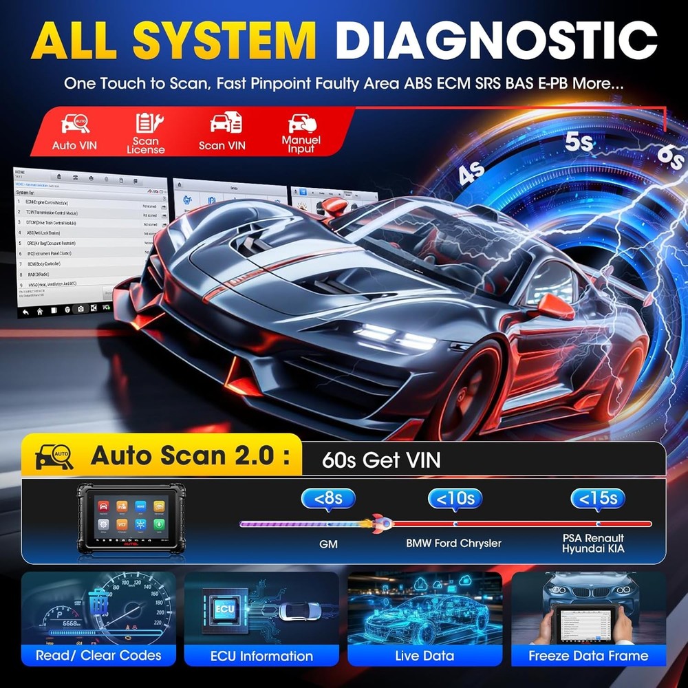 2026 Autel Scanner MaxiSys MS906 Pro Coding Full System Diagnostic Tool MK906PRO