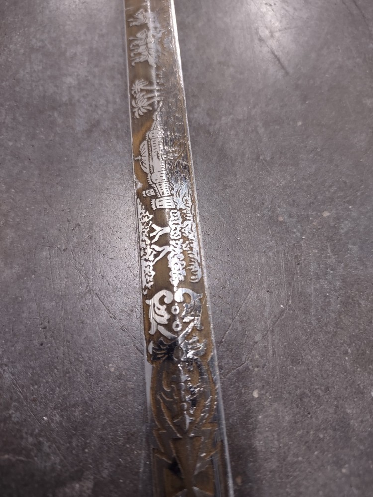 Antique Knights Templar Ceremony Sword With Leather Case.