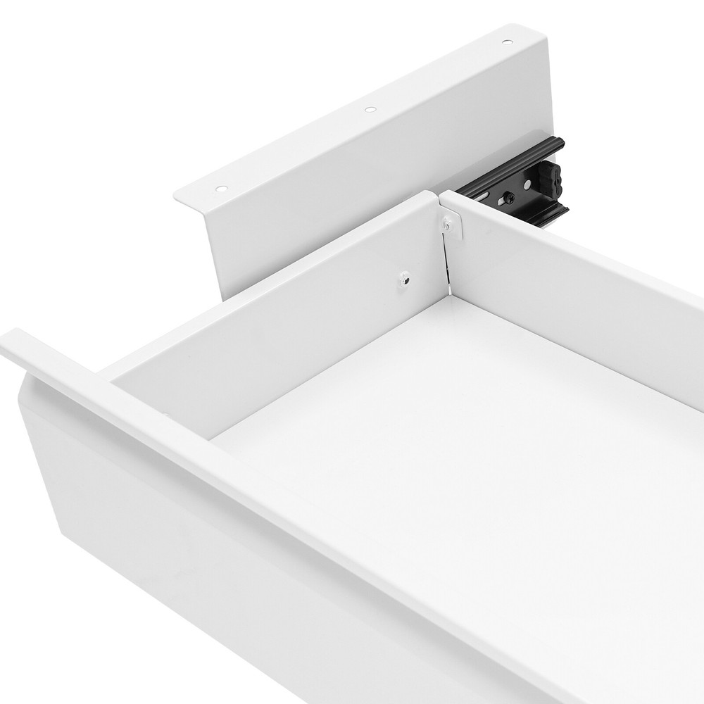 Black Space Saver Sliding Under Desk Storage Drawer Pull-out Drawer Iron US