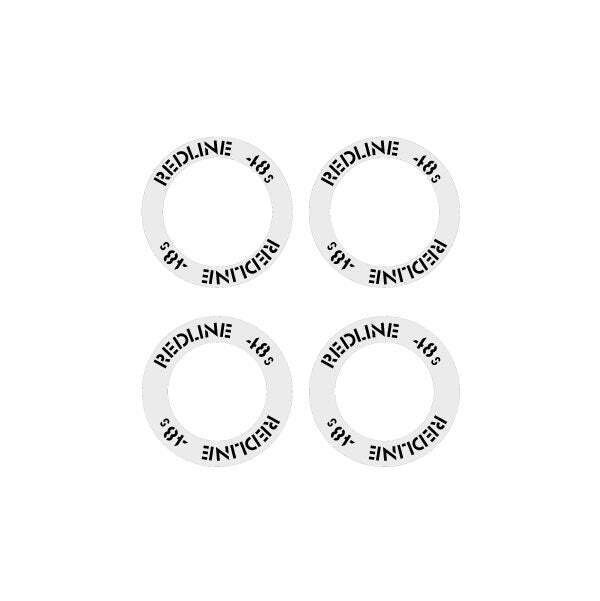 Redline - 48H Hub Black on clear decal set