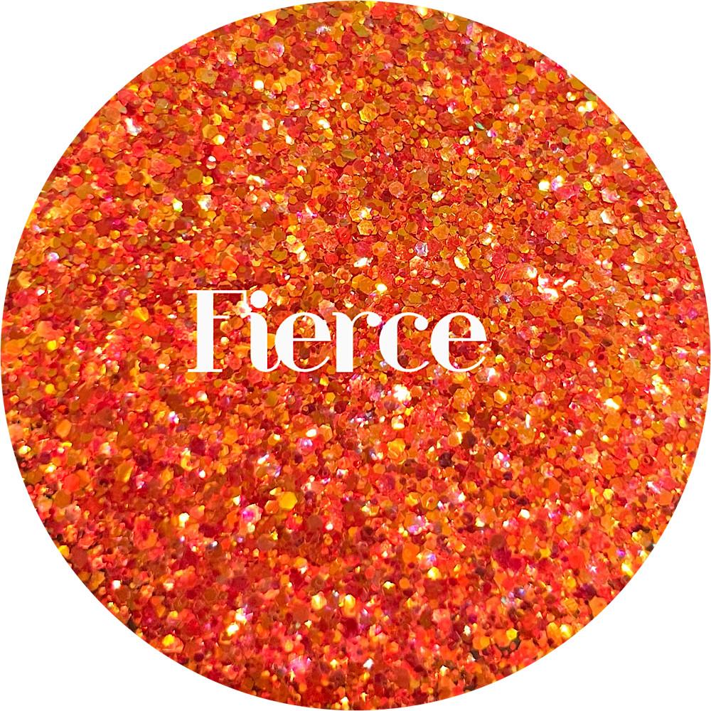 Premium Polyester Glitter - Red Orange Iridescent Mix
