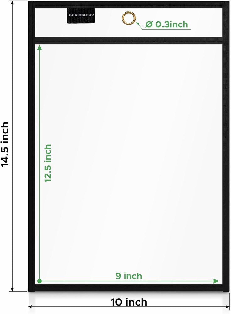 Job Ticket Holders 9x12 50 Pack Black Dry Erase Plastic