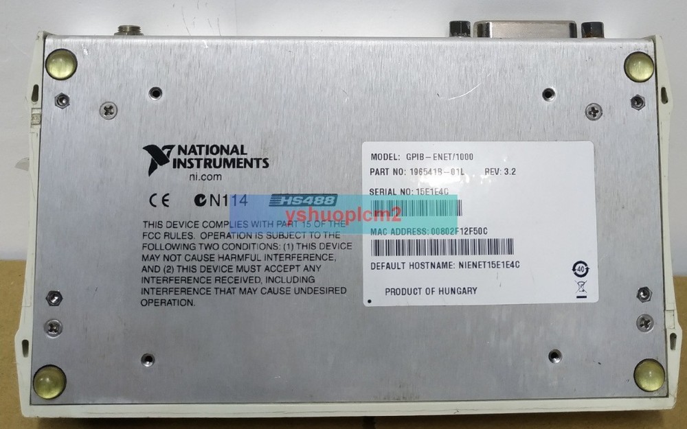 National Instruments GPIB-ENET/1000 Ethernet GPIB Controller W/ Power Supply