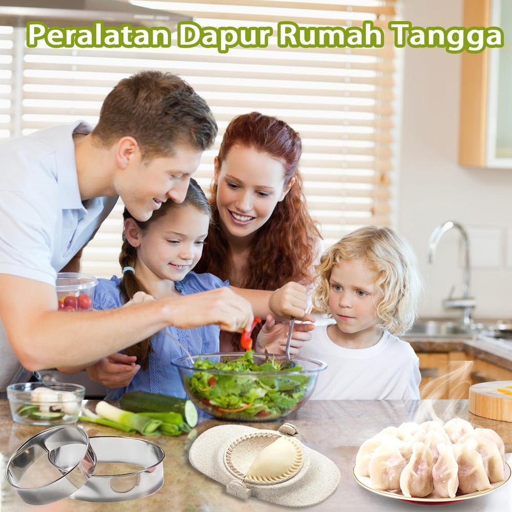 Empanada Maker Press & Dumpling Maker Set - 2 Sizes (4" + 3") Non-Stick for E...