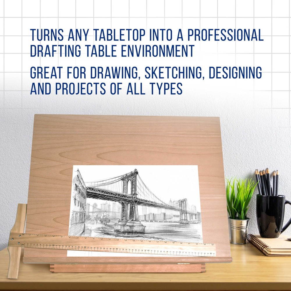 Extra Large Adjustable Wood Artist Drawing & Sketching Board
