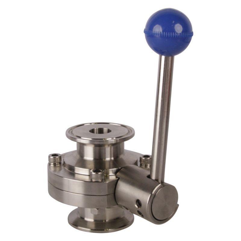 Butterfly Valve | Tri Clamp 3/4 inch Pull Handle Sanitary Silicone