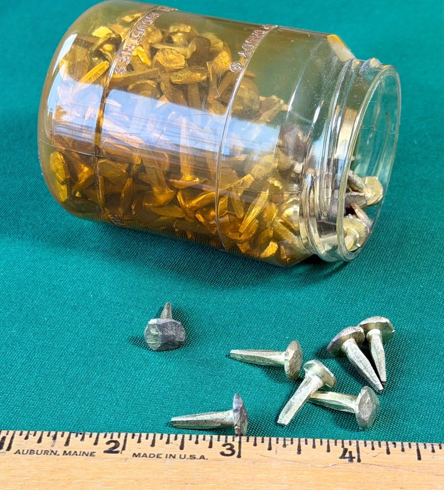 Tremont  5/8" Brass Rose Head Square Cut Nails - 14oz