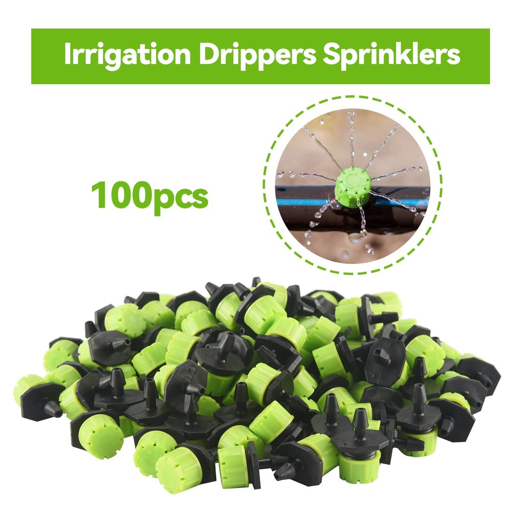 100Pcs 1/4Inch Adjustable Micro-Type Drip Irrigation System Watering5109