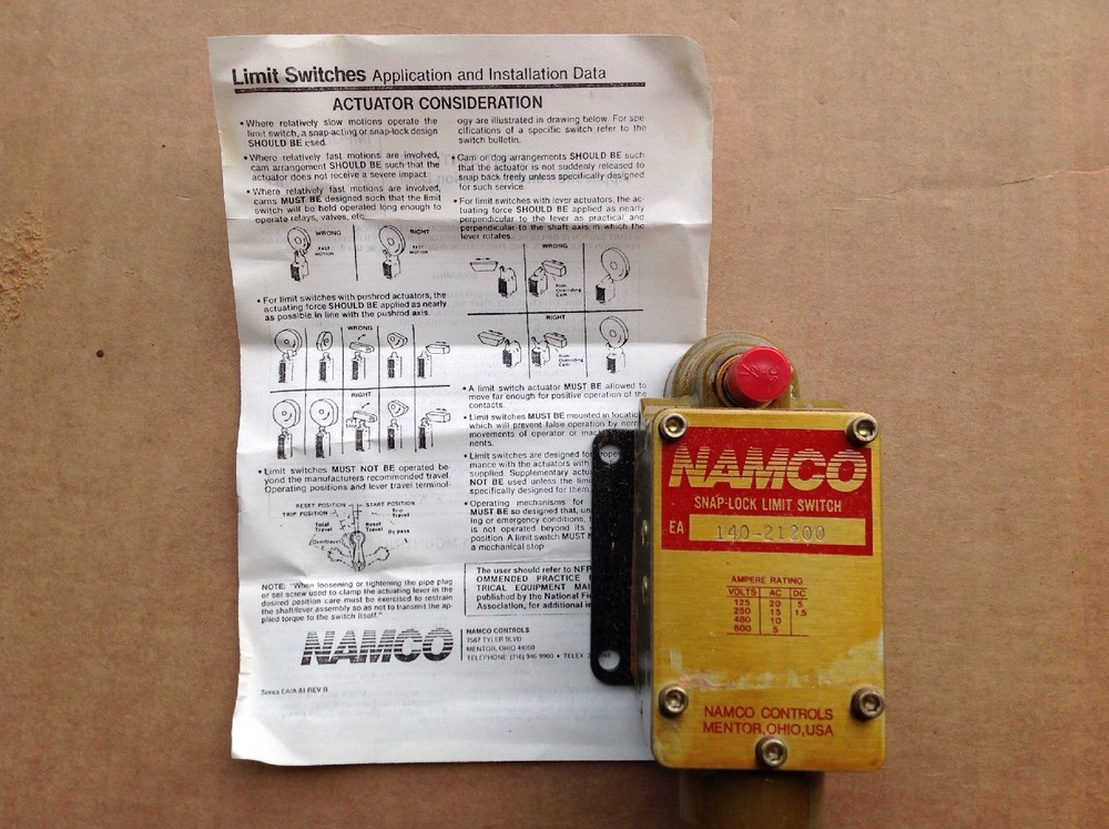Namco Limit Switch EA140-21200