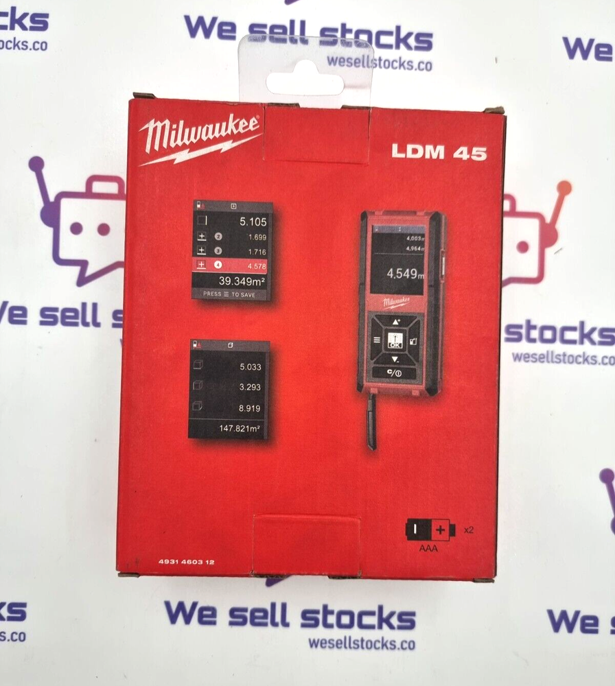 MILWAUKEE LDM45 LDM100 LASER DISTANCE METER