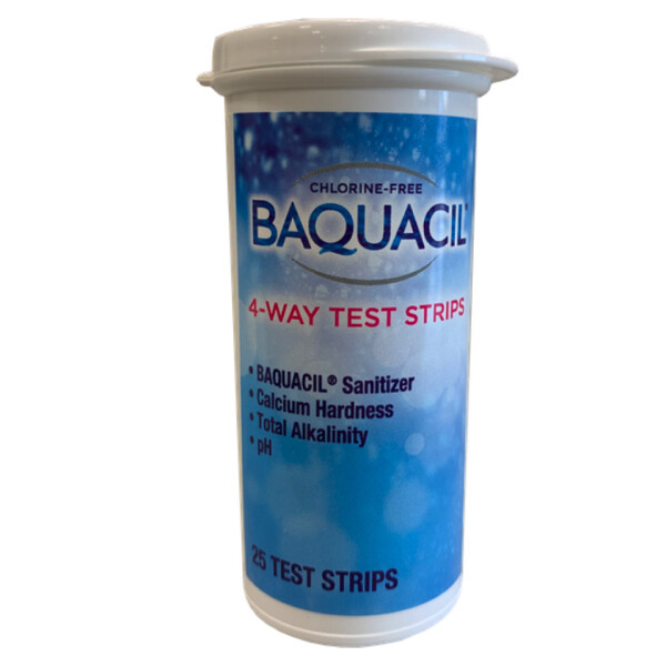 Baquacil 4-Way Test Strips with Oxidizer Pad