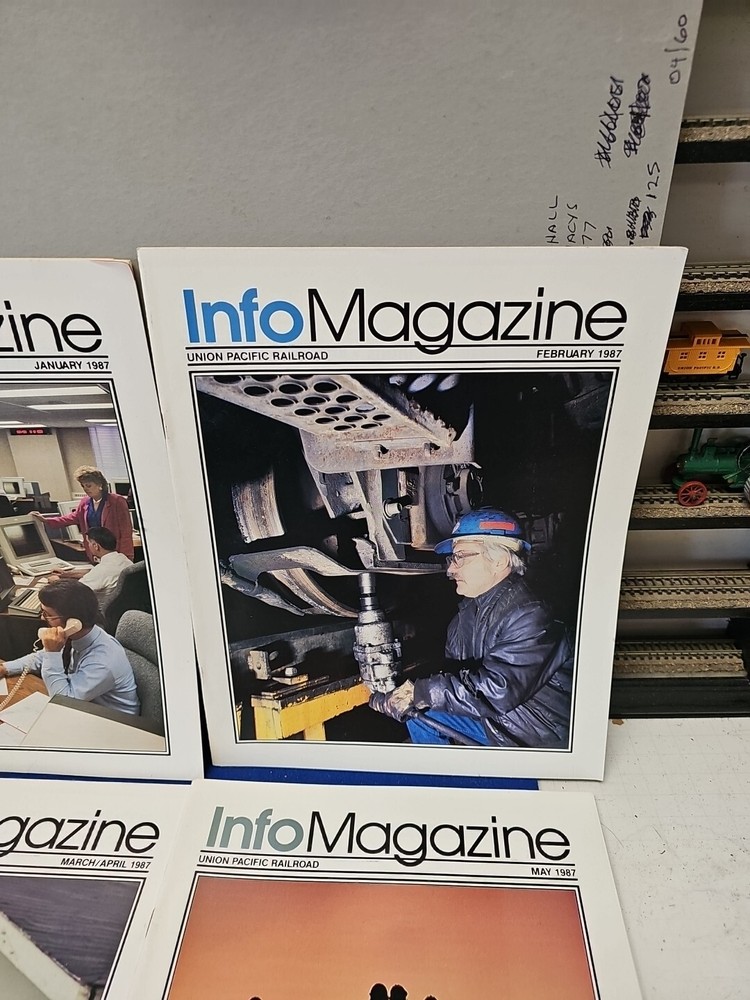 Info Magazine Union Pacific System 1987 Full Year Missing June.