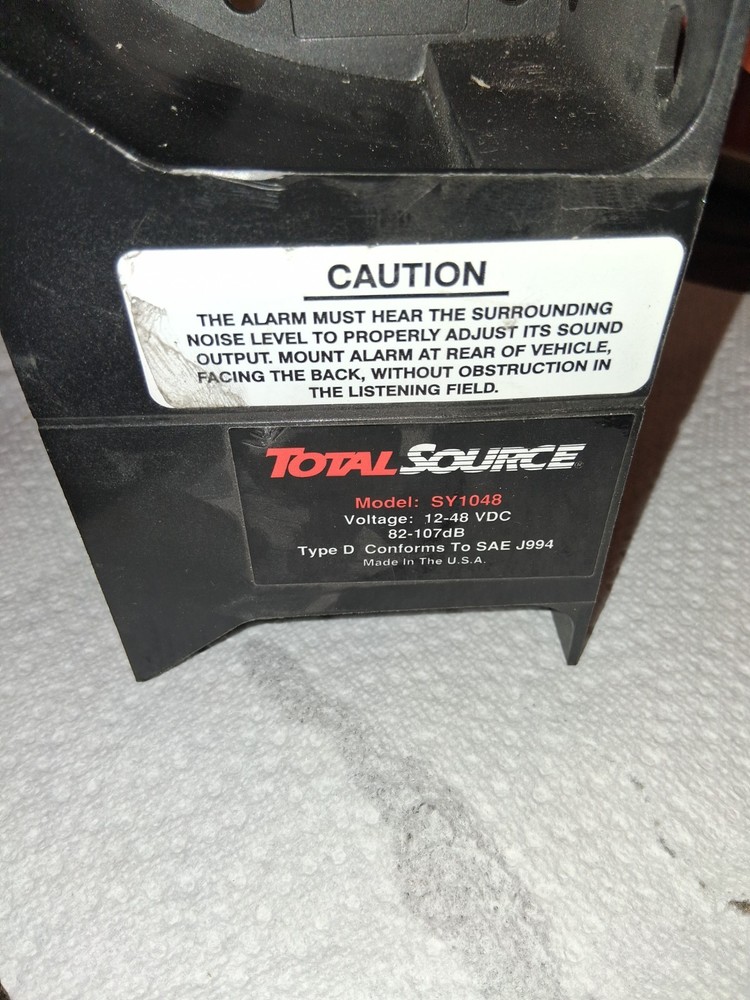 Total Source SY1048 Back-Up Alarm 12 - 48 VDC Type D  NEW