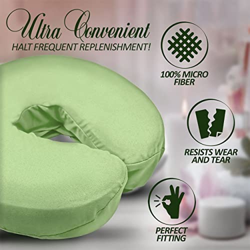Microfiber Face Rest Cradle Covers - Pieces () 4 Sage Green