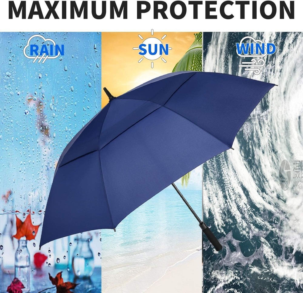 Extra Large Golf Umbrella, 54/62/68/72 Inch Automatic Open, Oversize Double C...
