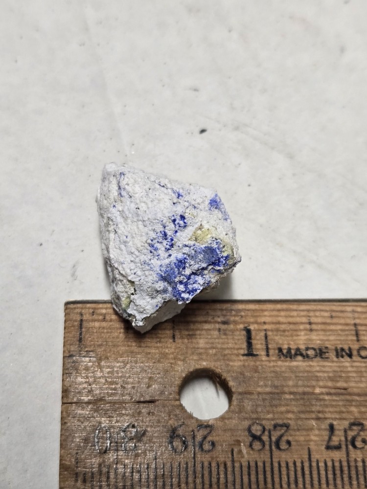 Rare blue Callaghanite w Hydromagnesite specimen