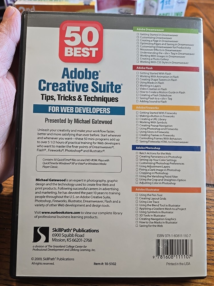 Skillpath Seminars 50 Best Adobe Creative Suite Web Dev Tip DVD Michael Gatewood