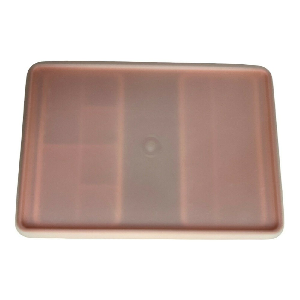 Tupperware Tuppercraft Organizer Container With Inserts - Orange - 1421 - EUC