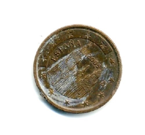 2005 Spain 5 Euro Cent Coin Espana