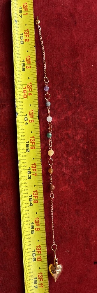 Copper pendulum with Chakra Chain