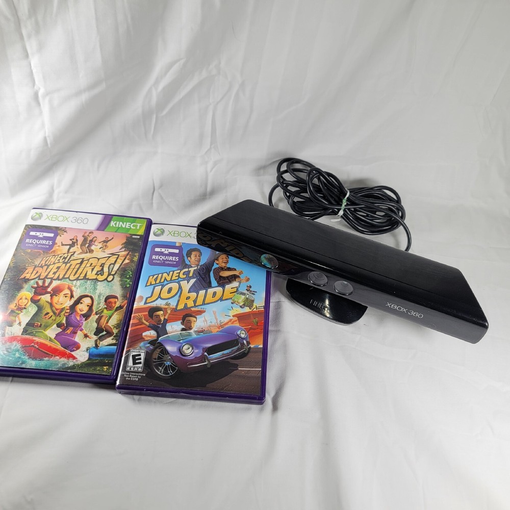 Microsoft Kinect Sensor for XBox 360 With Kinect Adventure Video Games