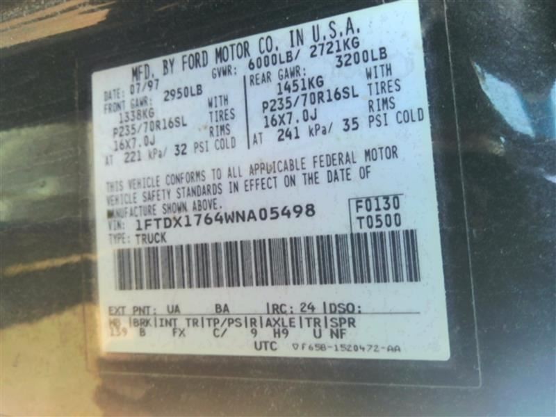 F150 1998 Sun Visor 168236