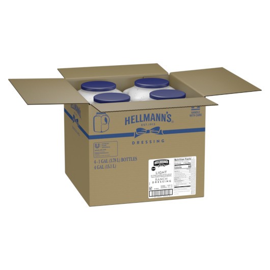 Hellmann s Light Ranch Dressing, 1 Gallon, 4 Per Case