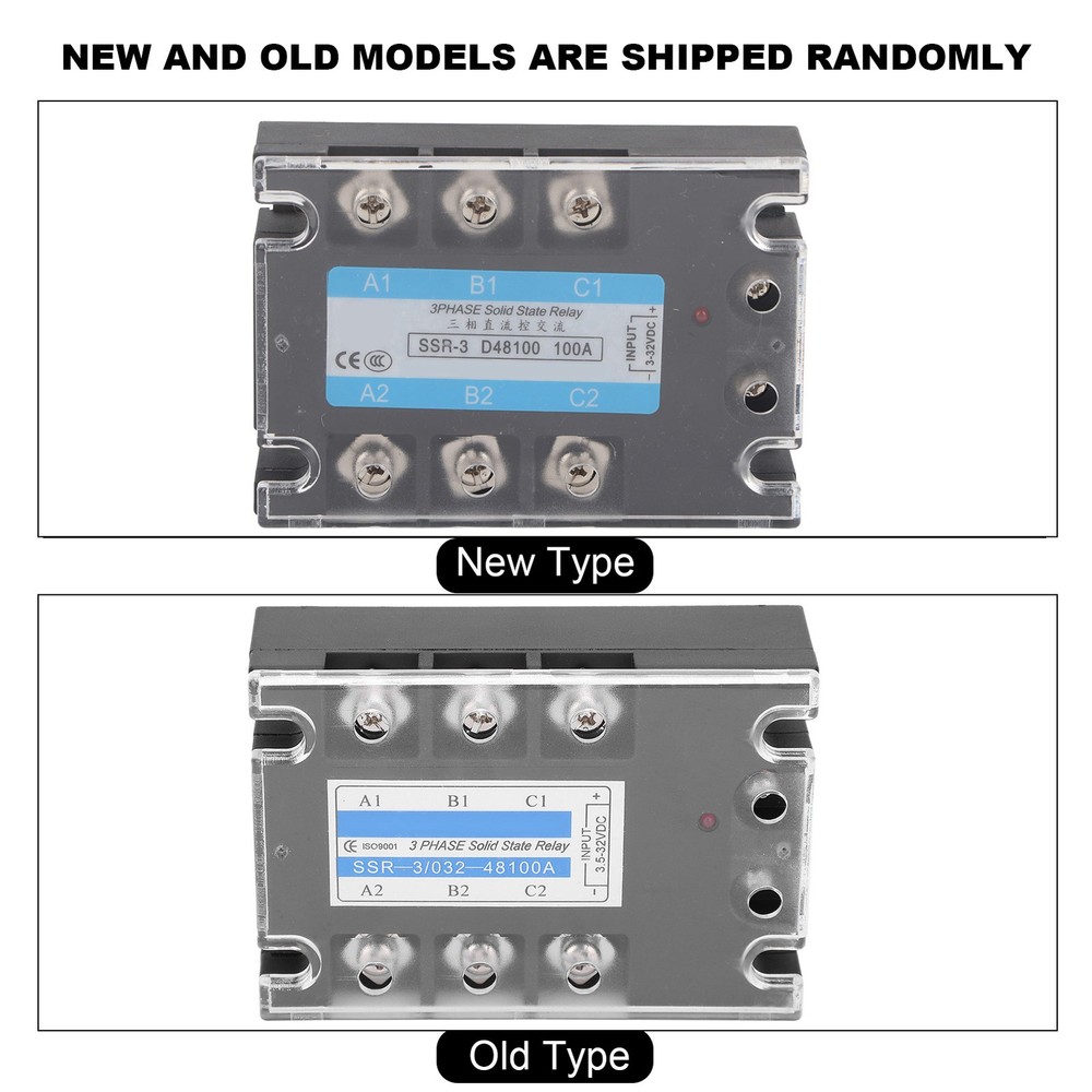 3 Phase Solid State Relay Electric Input SSR-3 D48100 100A DC Controlled AC