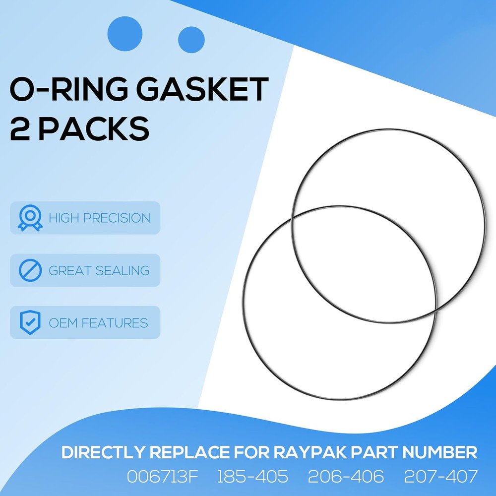 Replacement for Raypak Heater Heat Exchanger O-Ring Gasket 006713F 185-405 2Pack