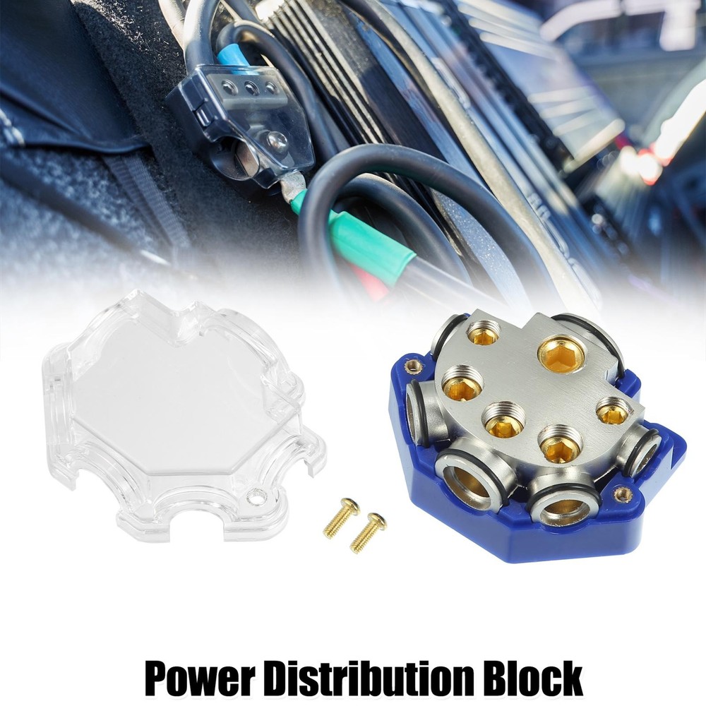 5 Modes Power Distribution Block for Car Audio Splitter Blue Base