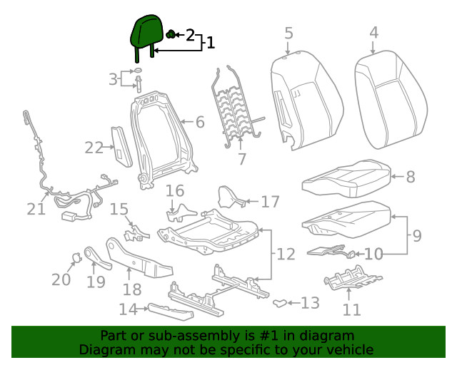 Genuine GM Headrest 39140230