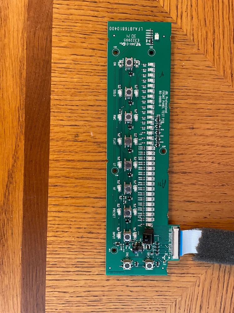 JBL lsr4326 front panel interface pc board