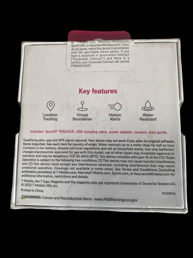 NEW - SyncUp Tracker Connected by T-Mobile - 128MB - Gray Kit Ships Fast