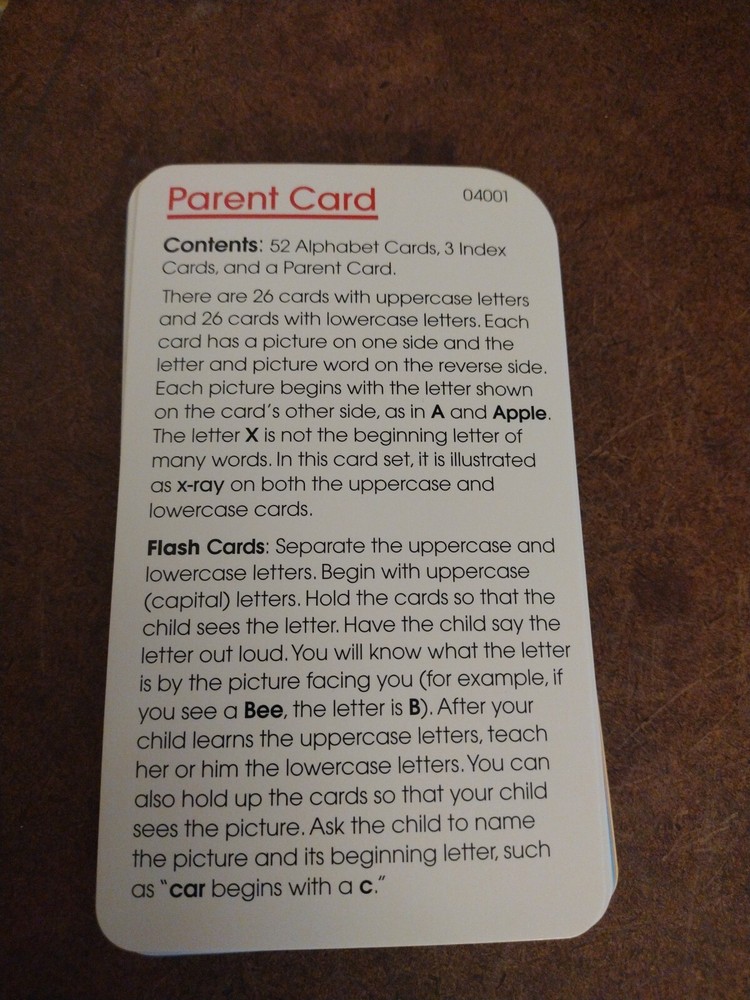School Zone-Flash Cards. Alphabet Flash Cards.