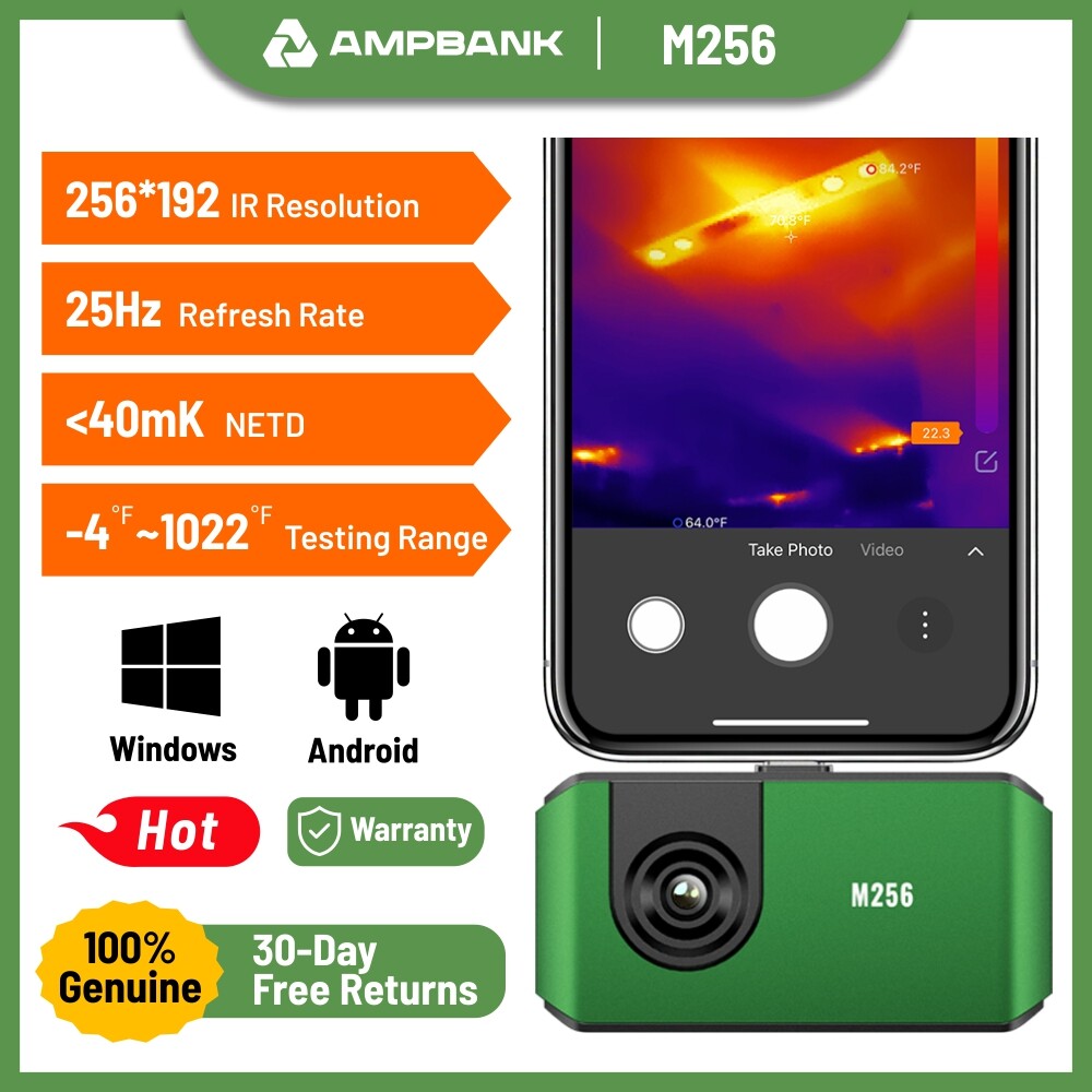 Thermal Camera for Android Smartphones & PC, 256x192 IR High Resolution