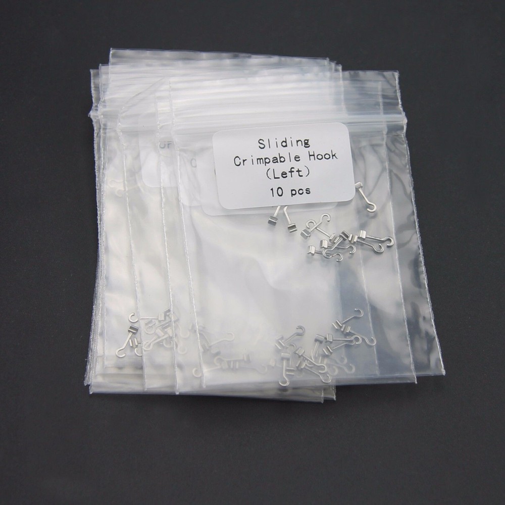 20 Pcs Orthodontic Sliding Question Crimpable Hook Dental Curved Long Left/Right