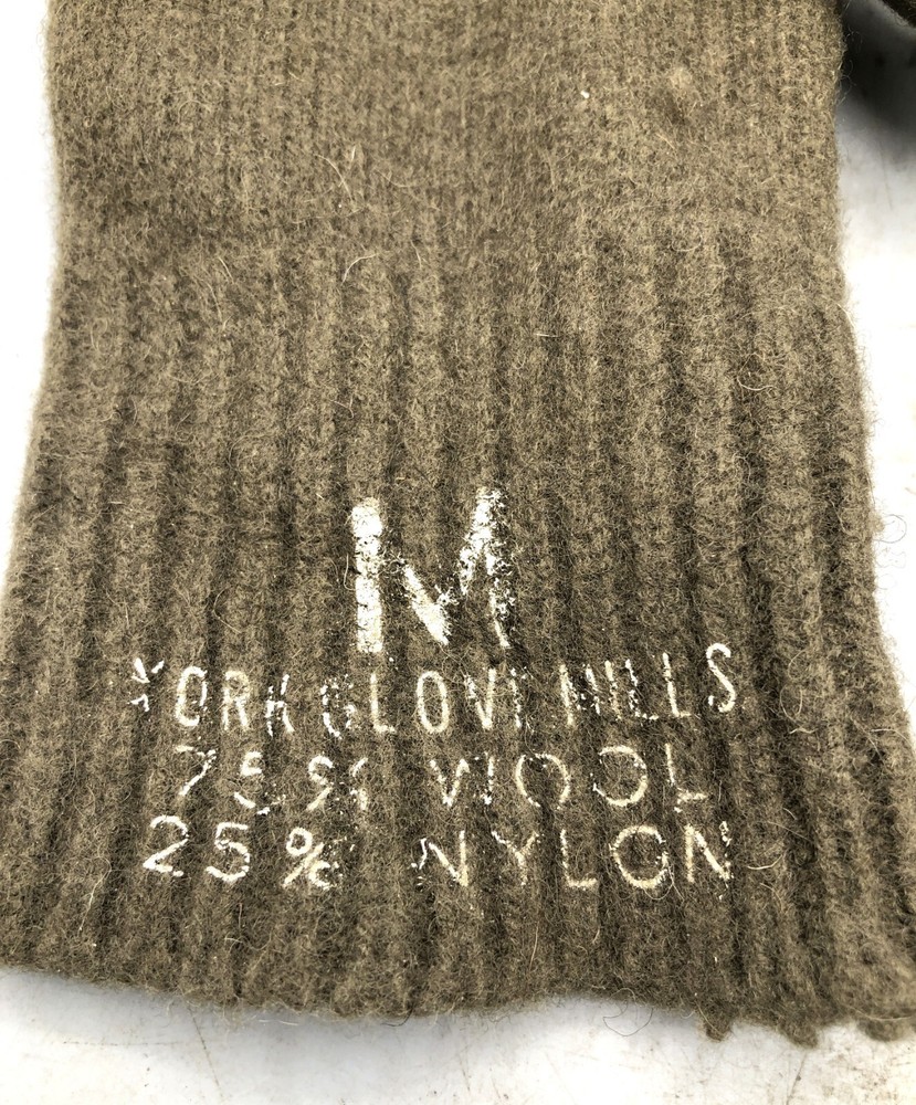 U.S. KOREAN WAR M-1948 WOOL TRIGGER MITTEN INSERTS W/ TRIGGER FINGER SIZE MEDIUM