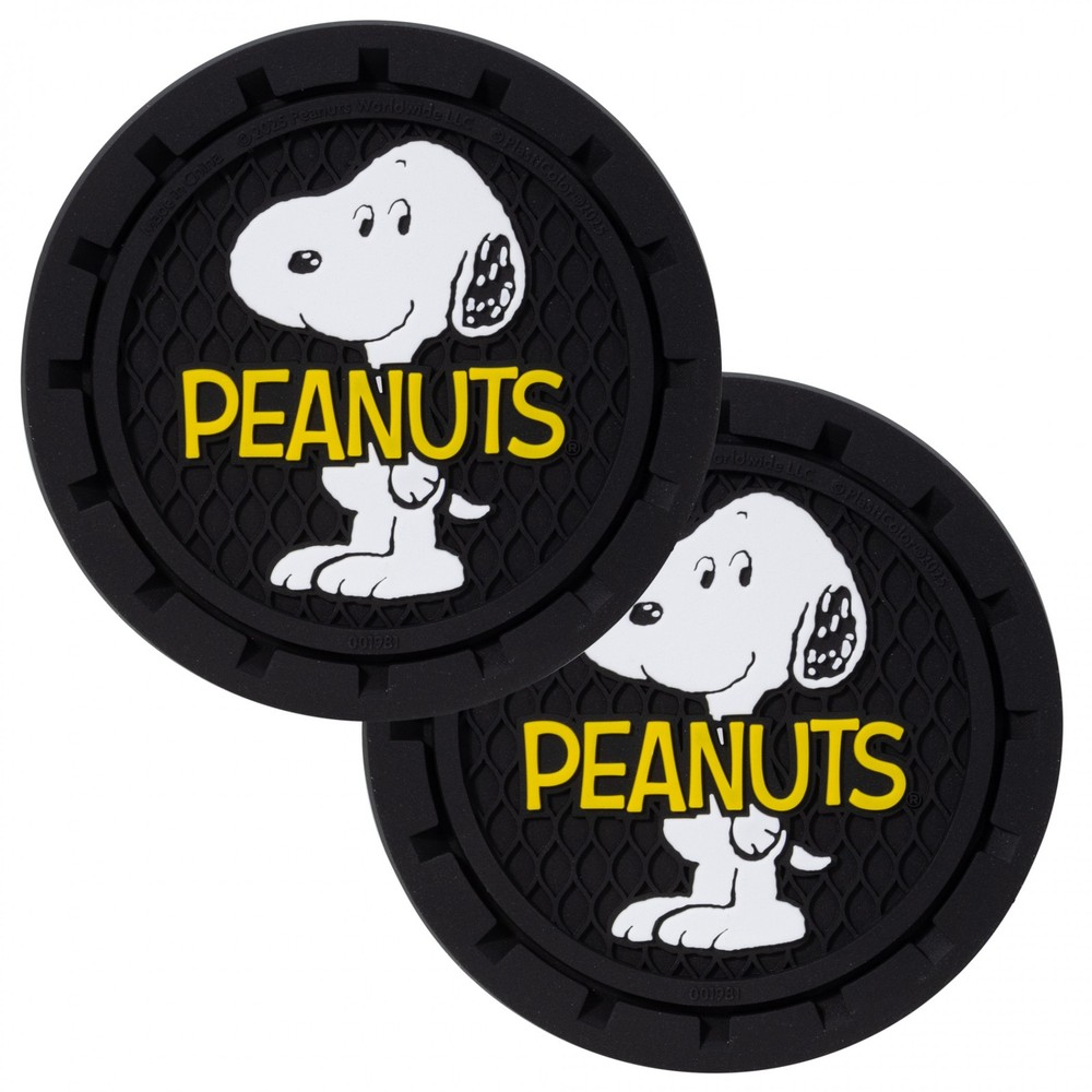 Peanuts Snoopy Car Cup Holder Coaster 2-Pack Multi-Color