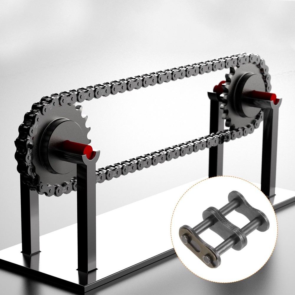 8Pcs #60-2 Double Roller Chain Connecting Links 19.05mm Pitch Chain Master Links