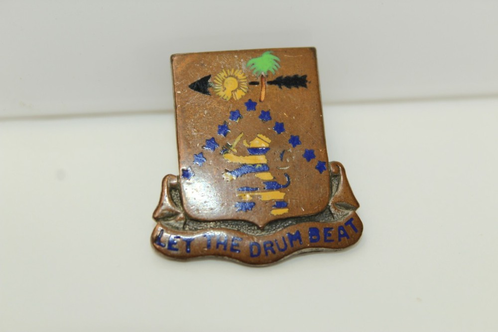 Vintage WW2 Let the Drum Beat Pin