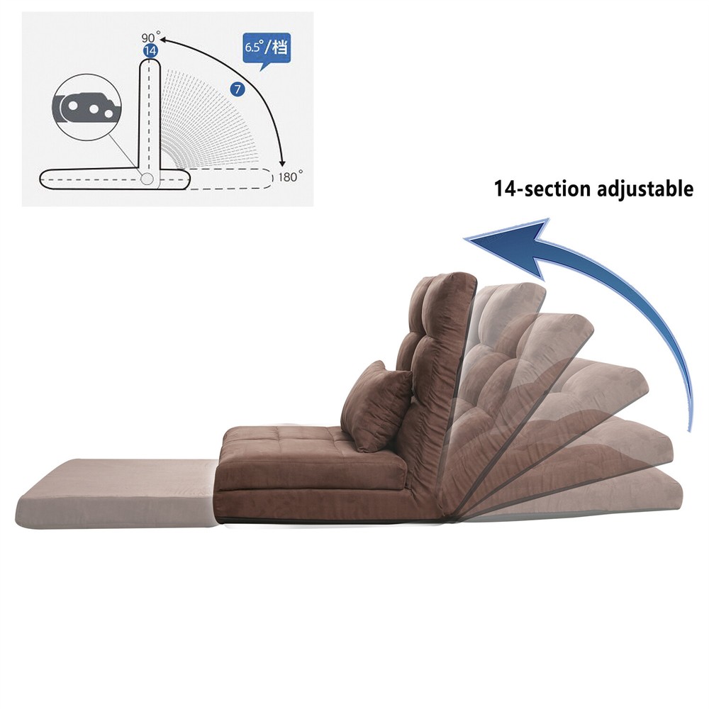 Convertible Sofa Bed Adjustable Floor Sofa Single Sofa Chair Folding Sofa Bed