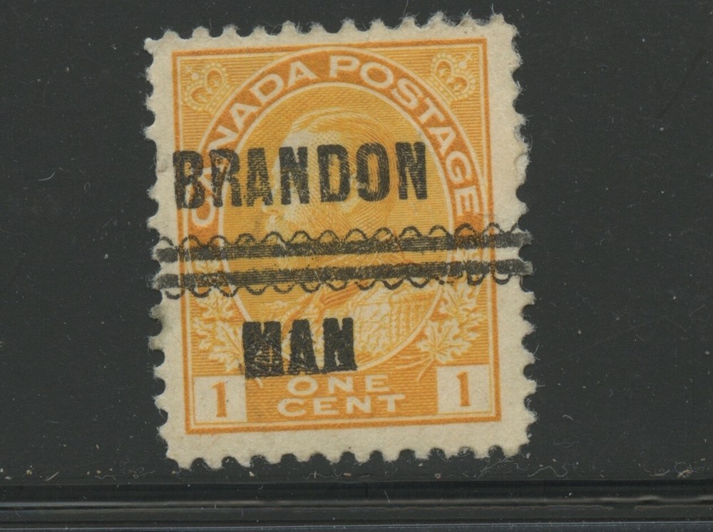 🍁 1-105 BRANDON City type PRECANCEL Cat $7.50 used Canada