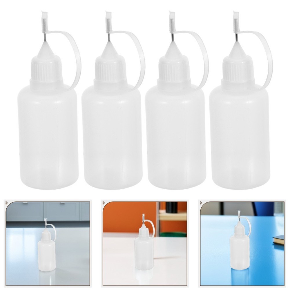 5 Pcs Dispensing and Bottling Empty Glue Applicator Liquid Container