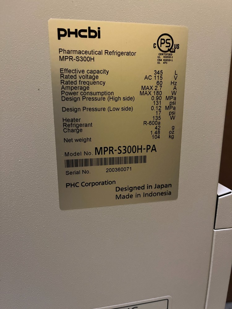 PHCbi MPR‑S300H‑PA Pharmaceutical Refrigerator