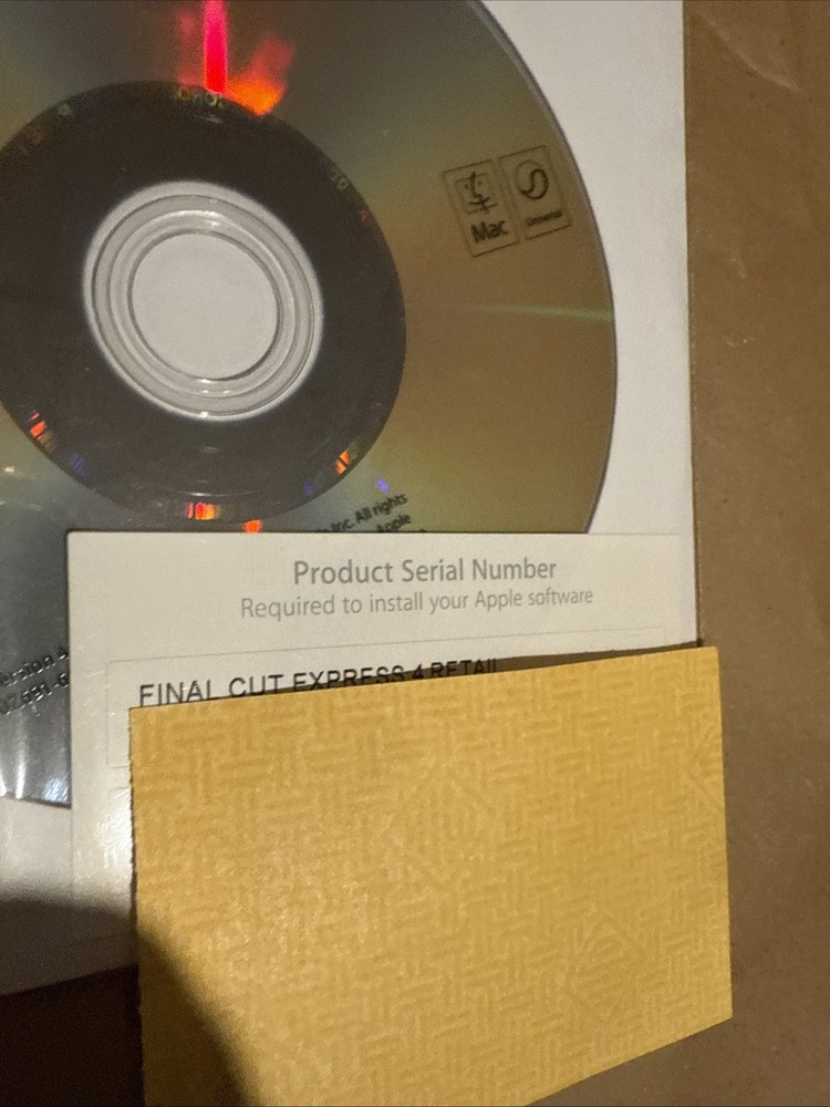 Apple Mac Install Final Cut Express v 4.0 Retail (2007) Video Editing Disk