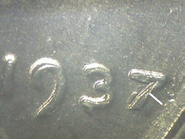 1937 LINCOLN CENT 7 OVER 7 GEM BU HGT