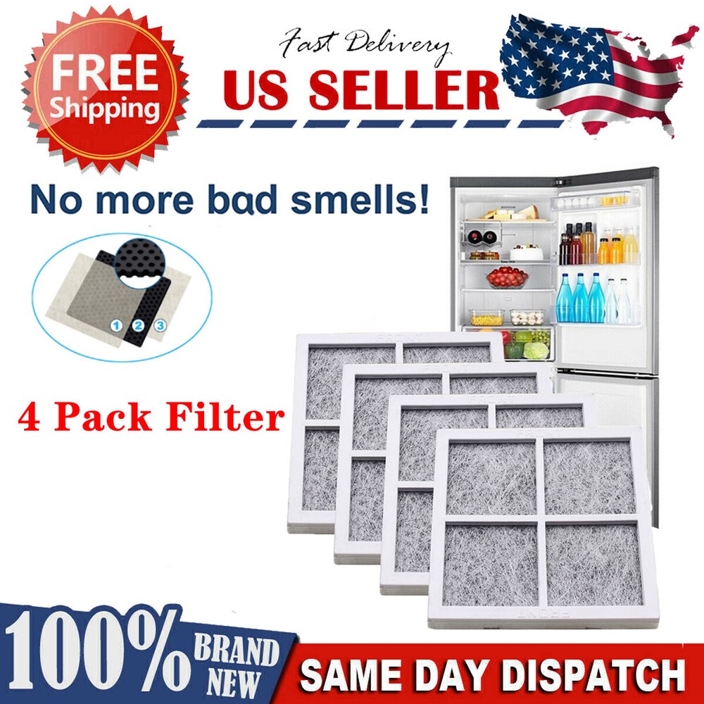 4 Pack For LG LT120F ADQ73214404 Fresh Air Replacement Refrigerator Air Filter