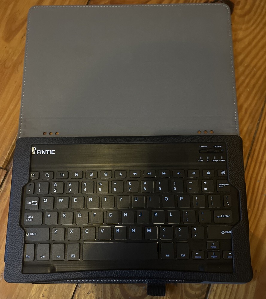 Finite Tablet Keyboard W/ Case Blue 9.5 x 6.25 Powers Never used